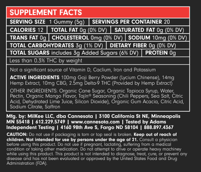tiits up!™ Mango with a Hint of Chili Adaptogenic Gummiis